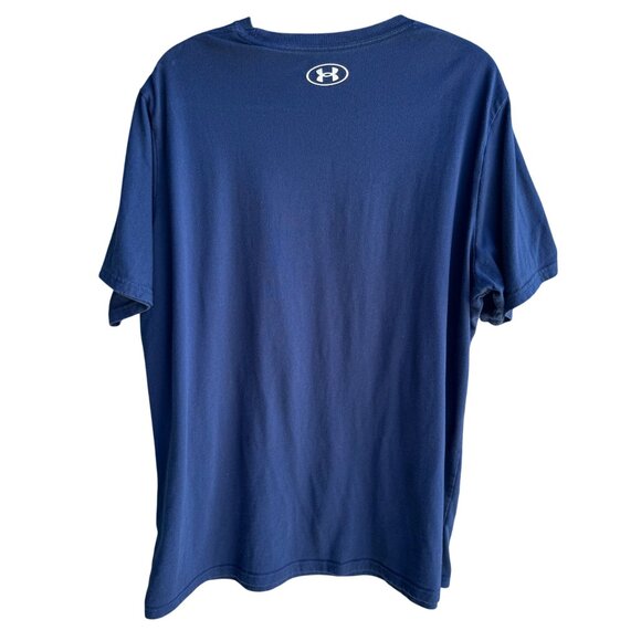 Under Armour Mens Navy Loose Fit Graphic Print Athletic Short Sleeve T-Shirt XXL - Picture 2 of 7